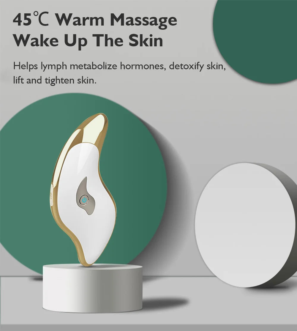 Smart Electric Guasha Skincare Tools Vibrating Face Gua Sha Massager Hot Seller Ems Guasha Tool Electric Facial Beauty Device