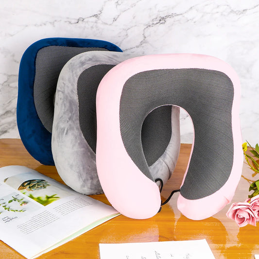 Memory Foam Neck Cushion Soft Travel Pillow U Shaped Travel Healthcare Neck Cervical Airplane Pillow